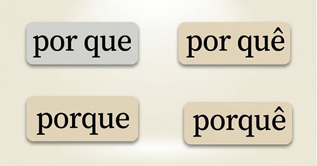 Por que, por qu�, porque ou porqu�
